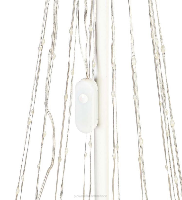 Plow & Hearth cour et jardin Cône de sapin de Noël intérieur/extérieur avec lumières multicolores, petit 0BNZ31