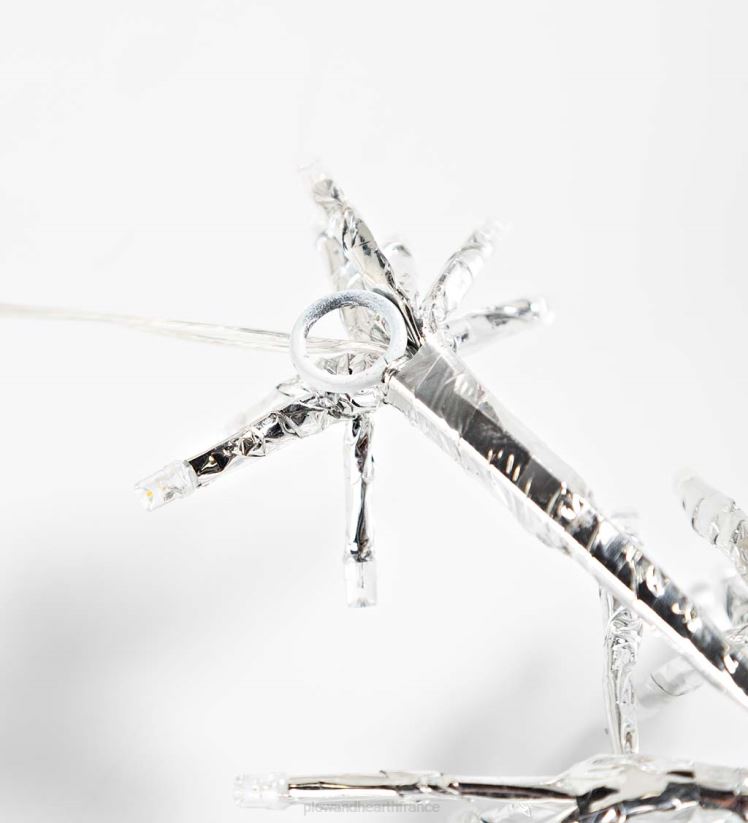 Plow & Hearth cour et jardin Décoration de vacances en forme de flocon de neige avec éclairage électrique intérieur/extérieur 0BNZ4