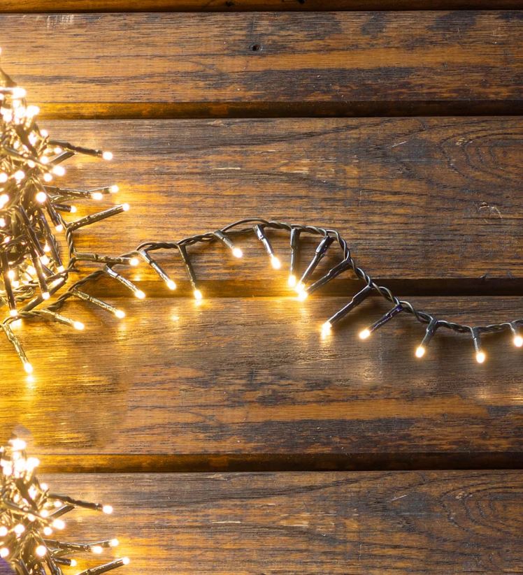 Plow & Hearth cour et jardin Guirlande lumineuse électrique intérieure/extérieure avec 500 LED blanc chaud ; 36'l 0BNZ38