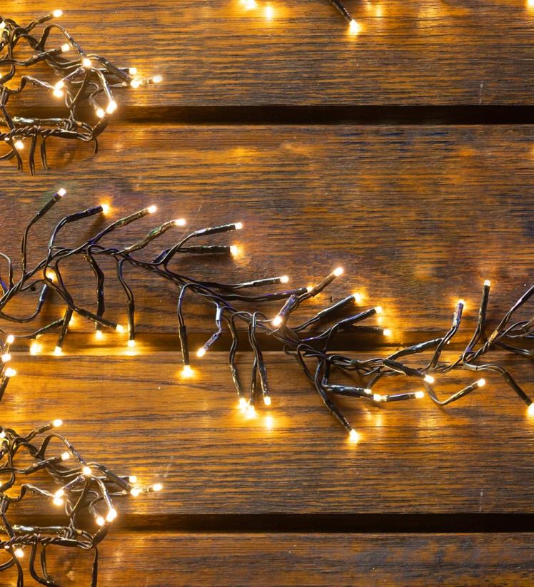 Plow & Hearth cour et jardin Lumières électriques intérieures/extérieures avec 768 LED blanc chaud ; 19'l 0BNZ34