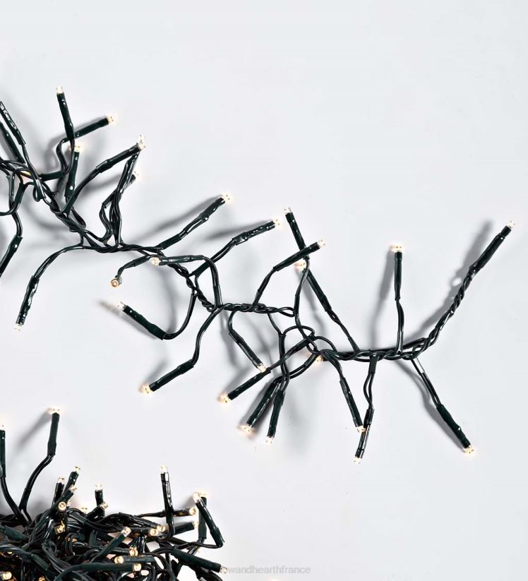 Plow & Hearth cour et jardin Lumières électriques intérieures/extérieures avec 768 LED blanc chaud ; 19'l 0BNZ34