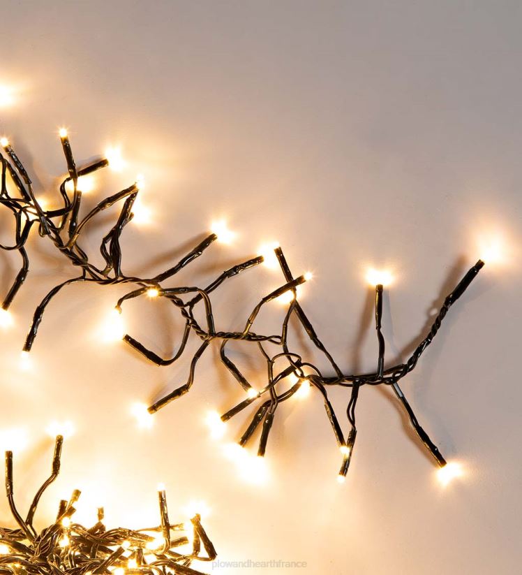 Plow & Hearth cour et jardin Lumières électriques intérieures/extérieures avec 768 LED blanc chaud ; 19'l 0BNZ34