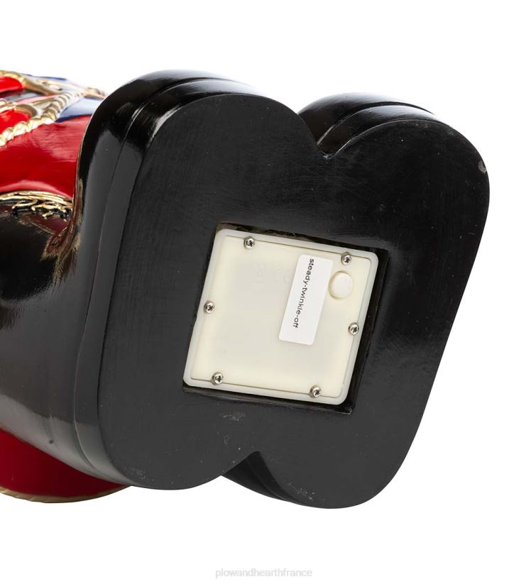 Plow & Hearth cour et jardin Statue courte casse-noisette éclairée intérieur/extérieur - blanc 0BNZ6