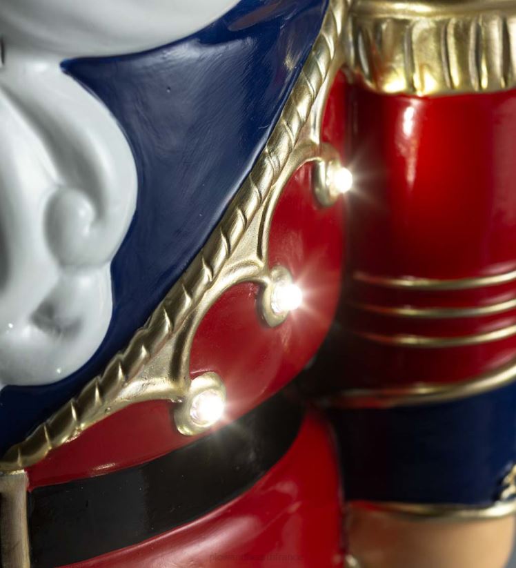 Plow & Hearth cour et jardin Statue courte casse-noisette éclairée intérieur/extérieur - blanc 0BNZ6