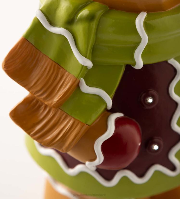 Plow & Hearth cour et jardin Statue courte de garçon en pain d'épice éclairée intérieure/extérieure 0BNZ5