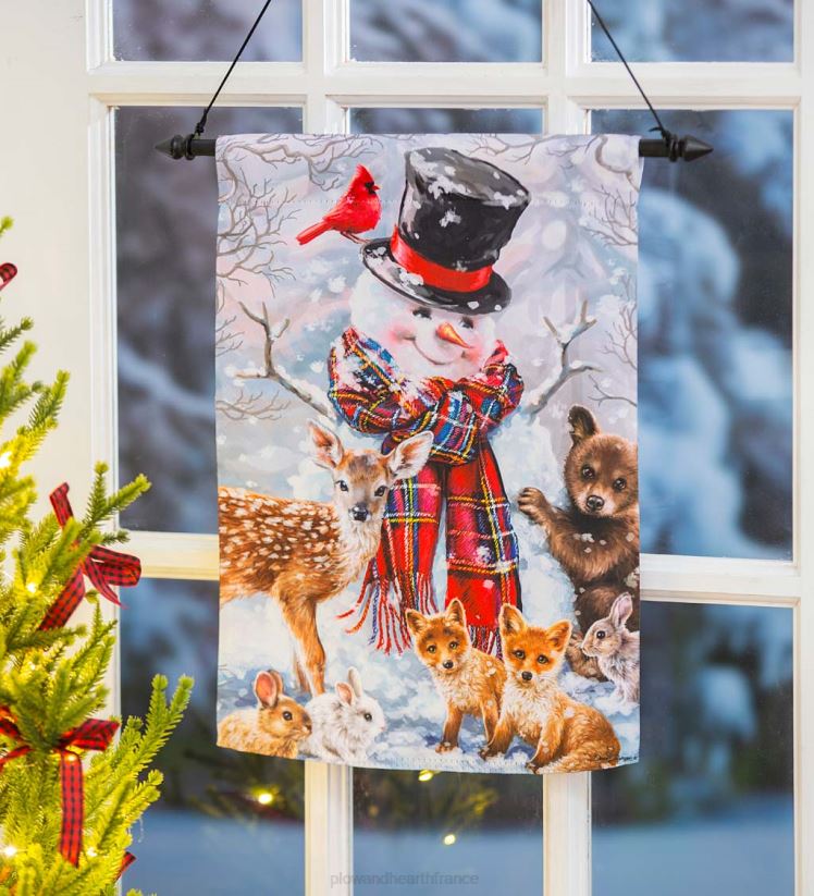 Plow & Hearth cour et jardin drapeau de jardin en daim amis de la forêt 0BNZ43