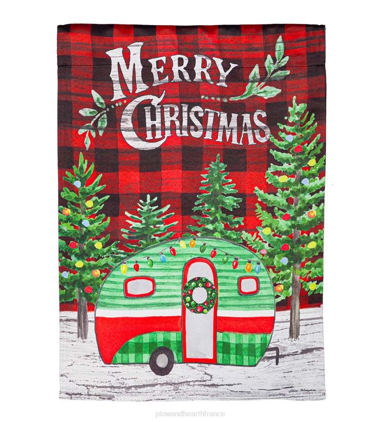 Plow & Hearth cour et jardin drapeau de jardin en daim pour camping-car de Noël 0BNZ55