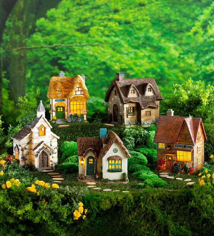 Plow & Hearth cour et jardin église solaire de jardin de fées miniature 0BNZ47