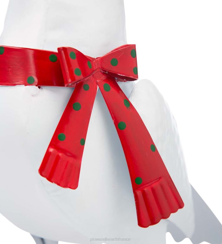 Plow & Hearth cour et jardin statues de jardin en métal colombe des Fêtes, ensemble de 2 0BNZ22