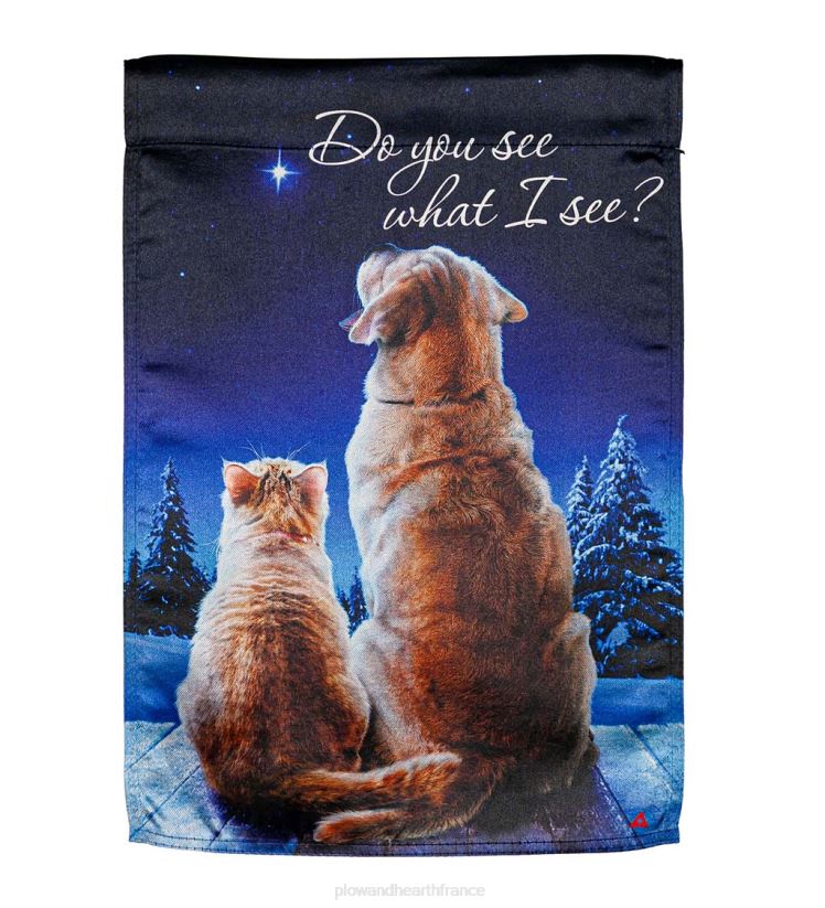 Plow & Hearth cour et jardin vois-tu ce que je vois lustre drapeau de jardin 0BNZ35