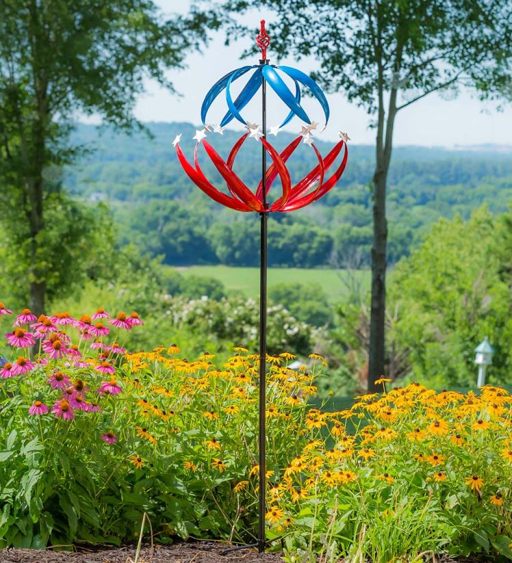 Plow & Hearth cour et jardin Moulin à vent étoiles patriotiques 0BNZ372