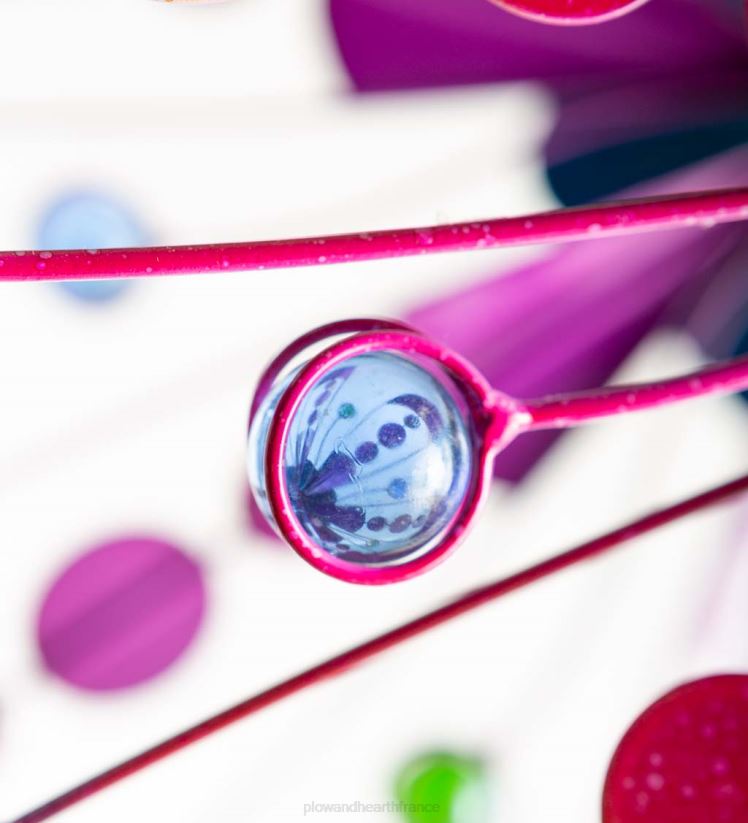 Plow & Hearth cour et jardin Spinner à vent en métal Jewel Bubbles - violet 0BNZ357