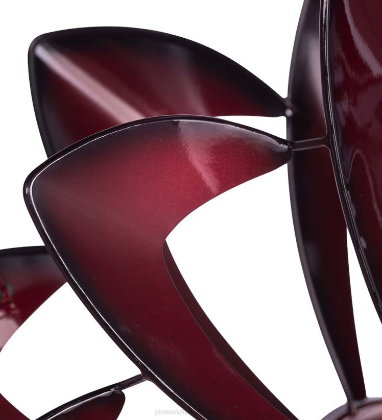 Plow & Hearth cour et jardin Spinner à vent en métal à fleurs à éclairage solaire avec rotors bidirectionnels - cuivre vert-de-gris 0BNZ63