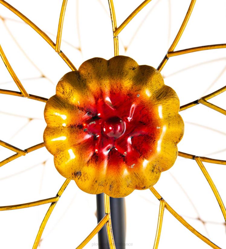 Plow & Hearth cour et jardin Spinner à vent en métal soleils dorés 0BNZ239