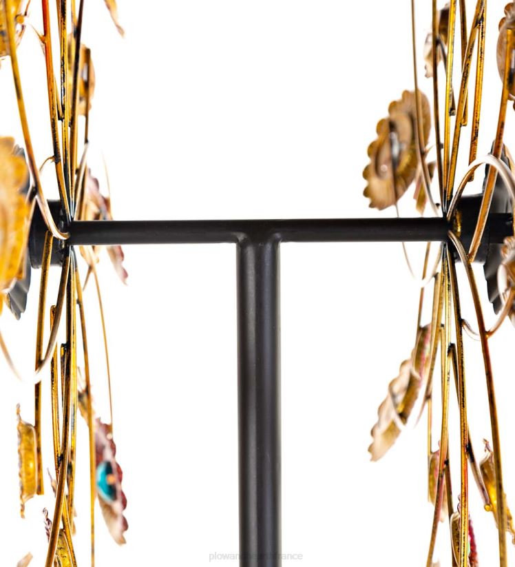 Plow & Hearth cour et jardin Spinner à vent en métal soleils dorés 0BNZ239