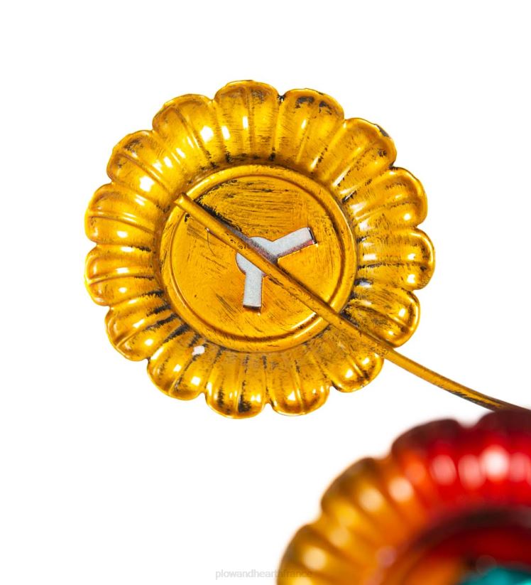 Plow & Hearth cour et jardin Spinner à vent en métal soleils dorés 0BNZ239