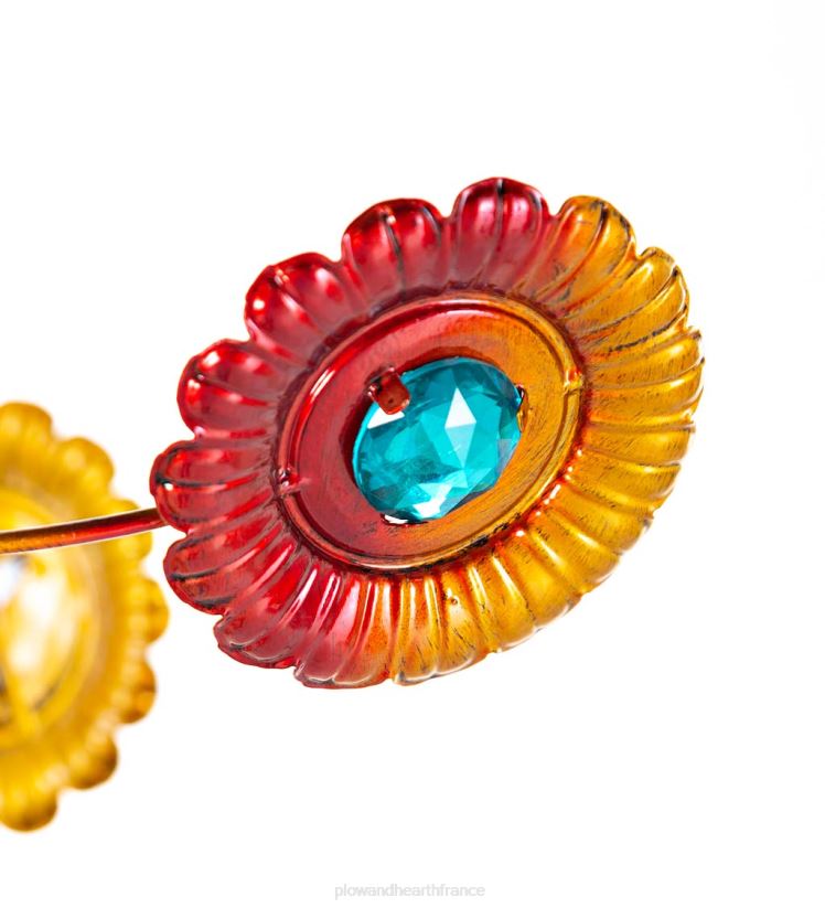 Plow & Hearth cour et jardin Spinner à vent en métal soleils dorés 0BNZ239