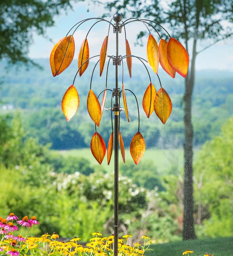 Plow & Hearth cour et jardin moulin à vent brumisateur avec feuilles tourbillonnantes 0BNZ351