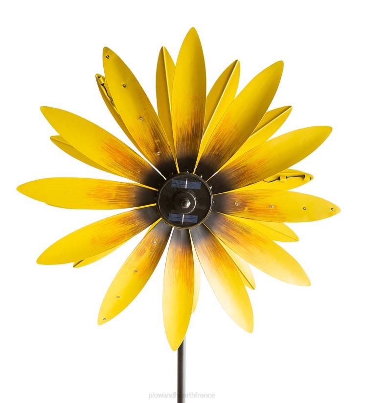 Plow & Hearth cour et jardin éolienne solaire tournesol 0BNZ184