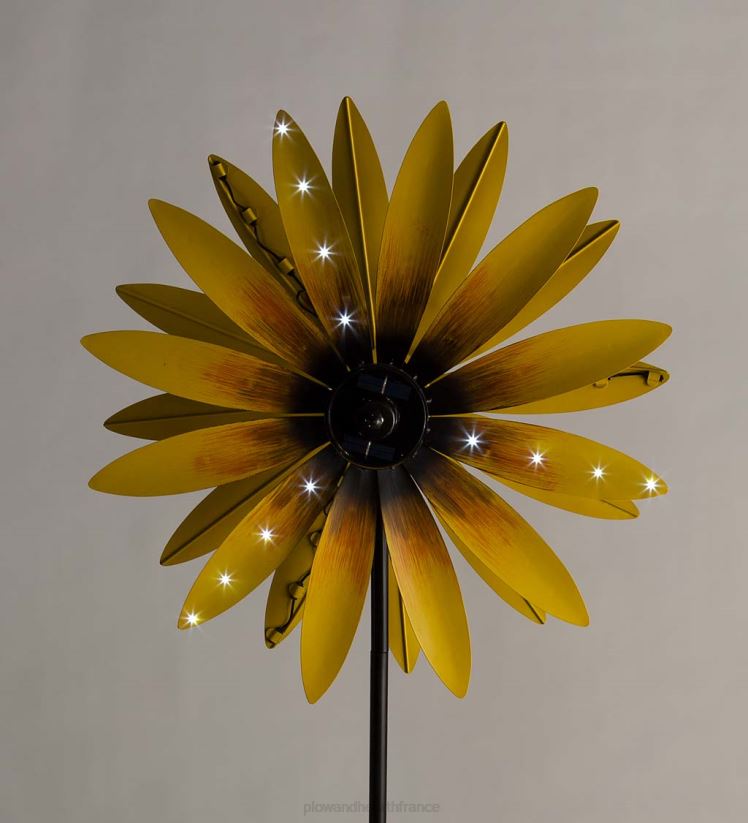 Plow & Hearth cour et jardin éolienne solaire tournesol 0BNZ184