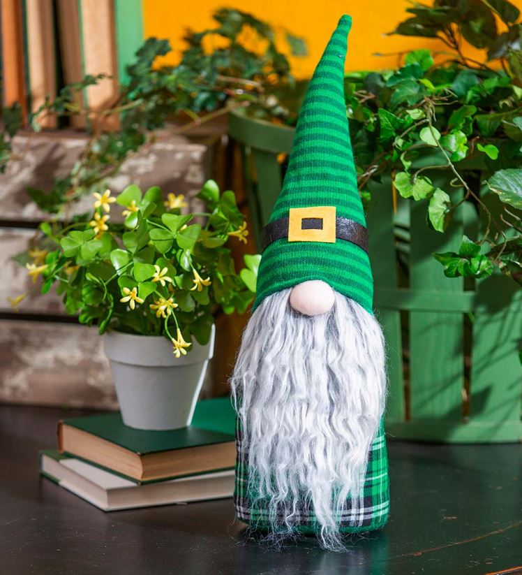 Plow & Hearth cour et jardin peluche st. gnome de la Saint-Patrick 0BNZ516