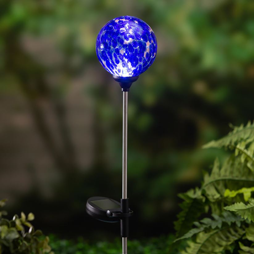 Plow & Hearth cour et jardin Pieu de jardin solaire à confettis multicolores - confettis turquoise 0BNZ439