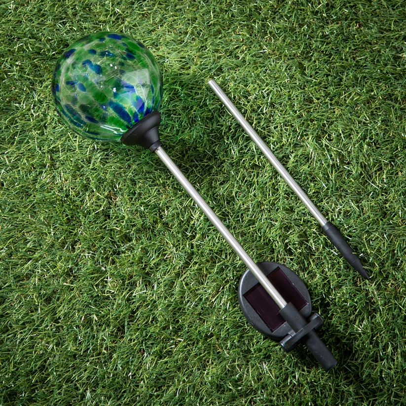 Plow & Hearth cour et jardin Pieu de jardin solaire à confettis multicolores - confettis turquoise 0BNZ439