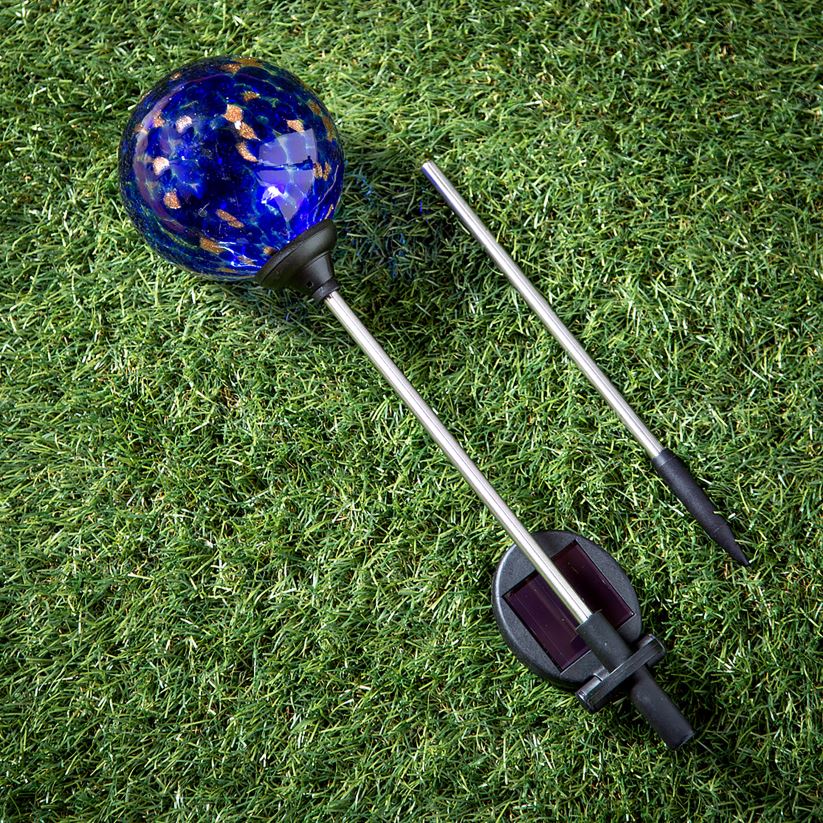 Plow & Hearth cour et jardin Pieu de jardin solaire à confettis multicolores - confettis turquoise 0BNZ439