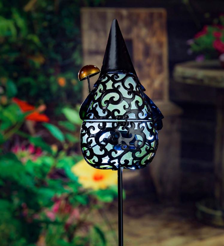 Plow & Hearth cour et jardin Pieu de jardin solaire secret 36