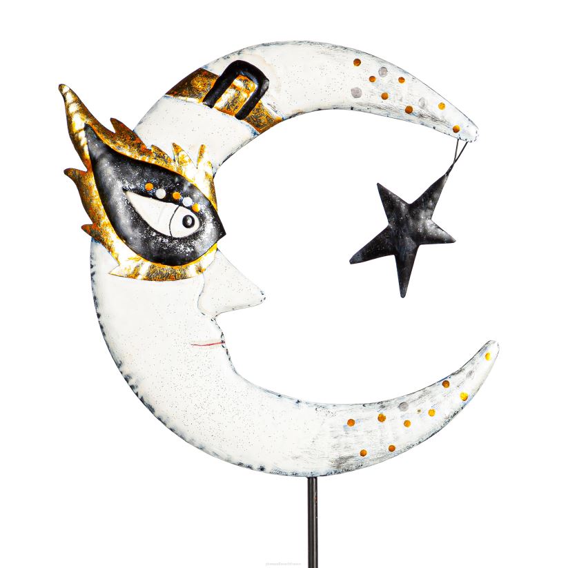 Plow & Hearth cour et jardin pieu de jardin d'Halloween de lune magique 0BNZ316