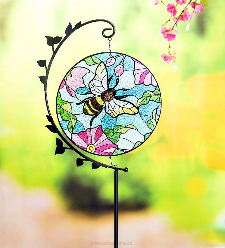 Plow & Hearth cour et jardin piquet de jardin en verre pour bourdons 0BNZ197