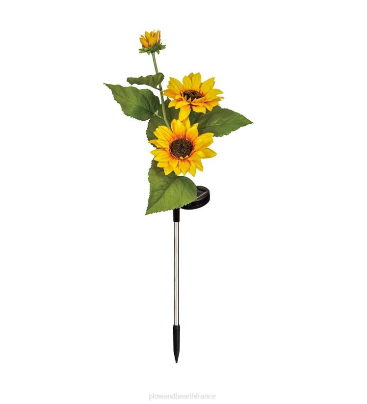 Plow & Hearth cour et jardin piquet de jardin solaire tournesol 0BNZ211