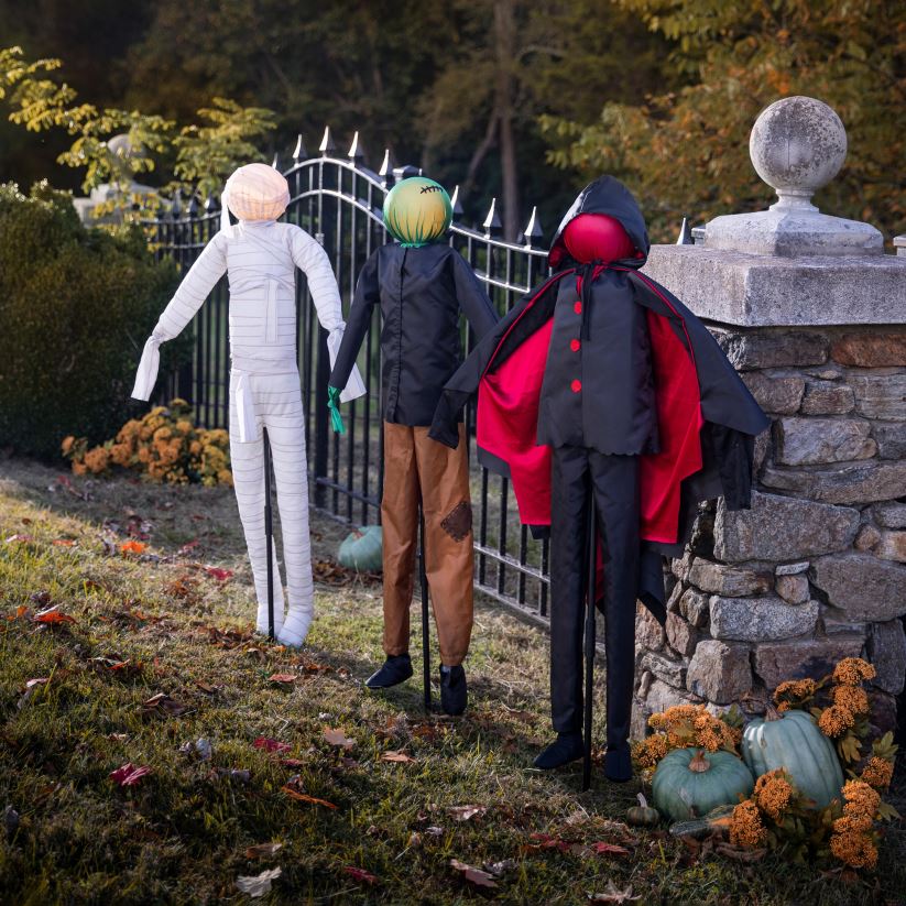 Plow & Hearth cour et jardin piquets de monstre éclairés, ensemble de 3 0BNZ287