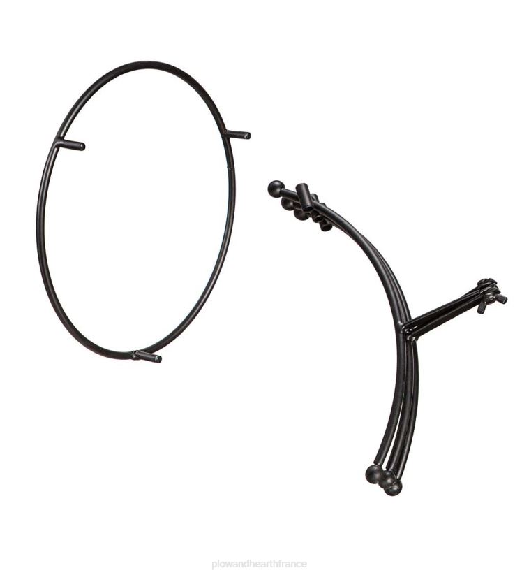 Plow & Hearth cour et jardin Boule d'observation tourbillonnante en verre d'art avec support - bleu royal 0BNZ313