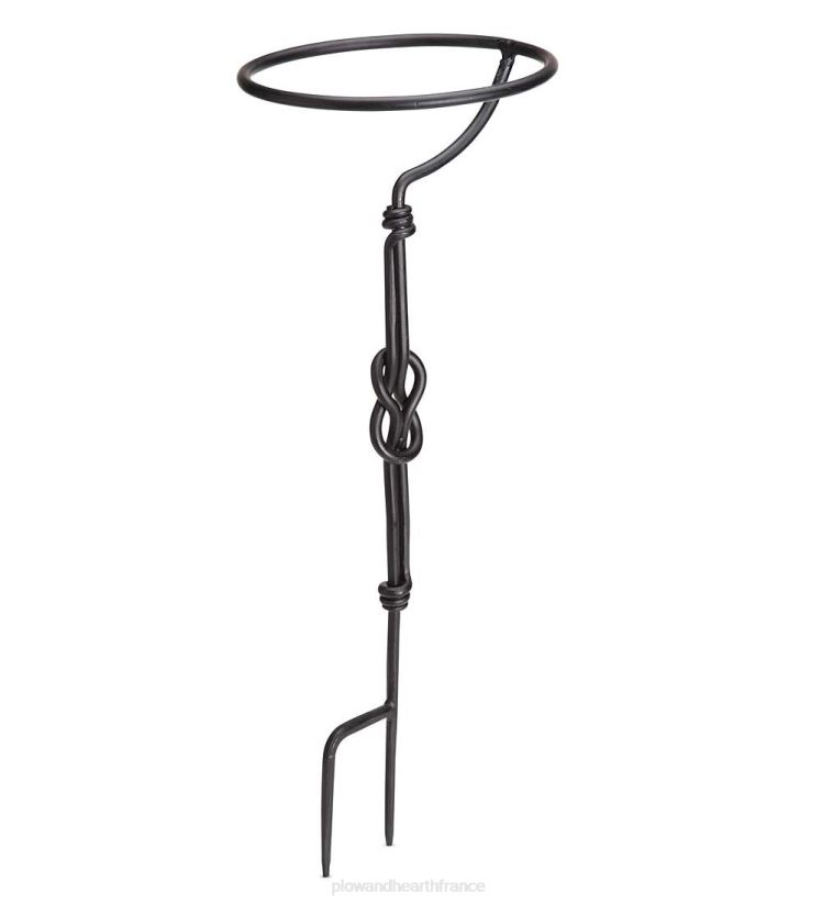 Plow & Hearth cour et jardin boules d'observation en acier inoxydable et présentoirs en fer 0BNZ66