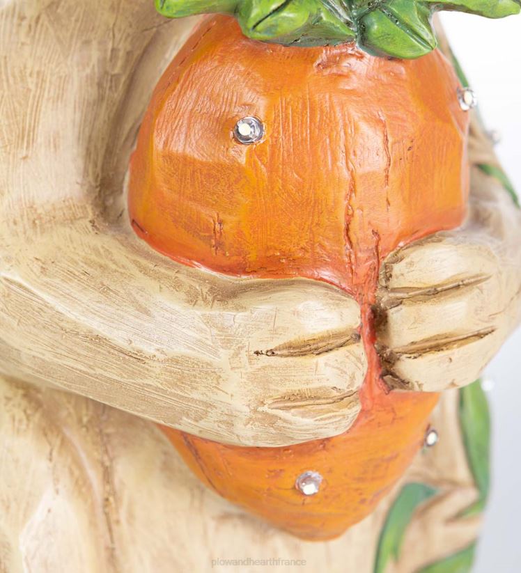 Plow & Hearth cour et jardin Statue courte de lapin éclairée intérieure/extérieure 0BNZ111