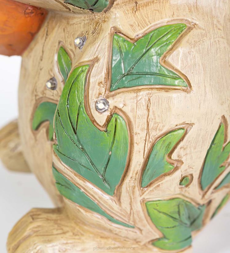 Plow & Hearth cour et jardin Statue courte de lapin éclairée intérieure/extérieure 0BNZ111