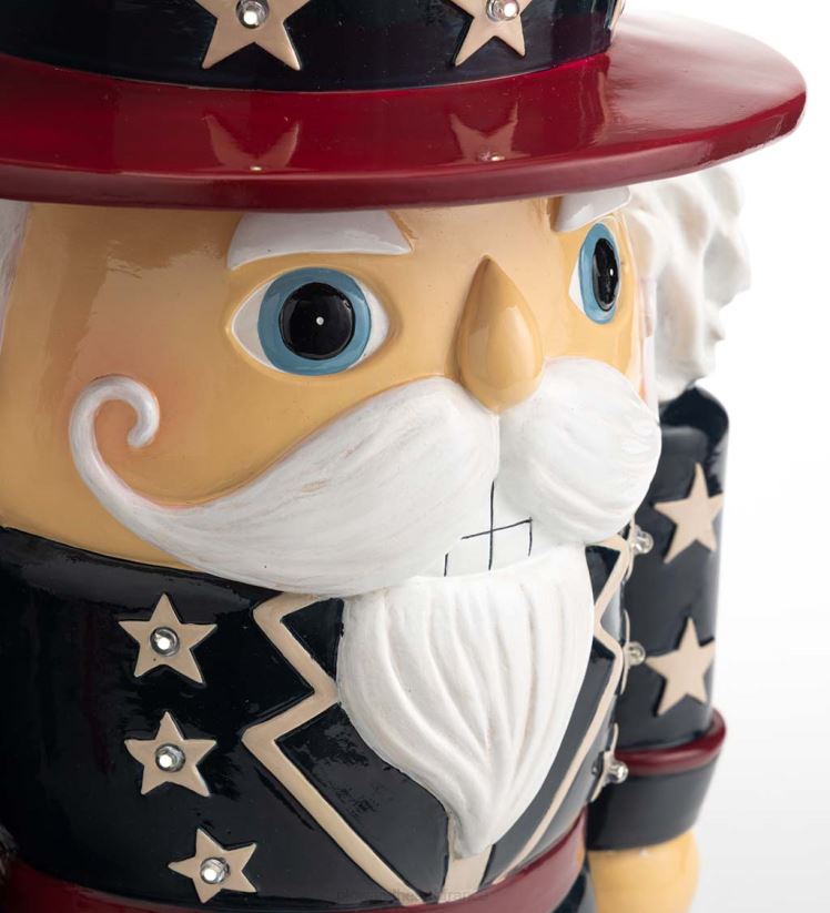 Plow & Hearth cour et jardin Statue de Shorty de l'Oncle Sam éclairée intérieure/extérieure 0BNZ264