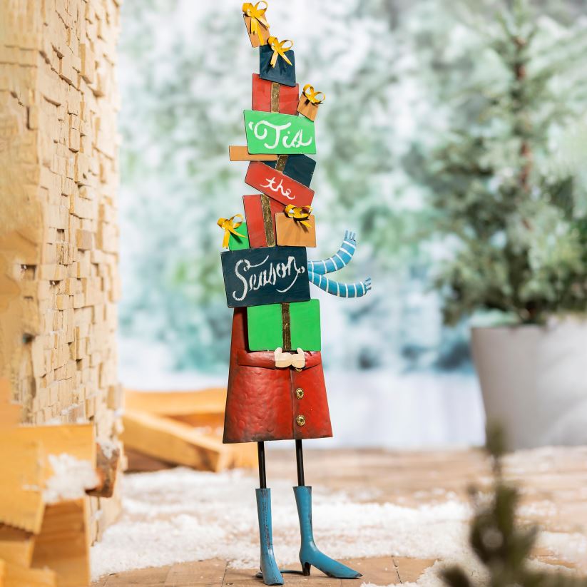 Plow & Hearth cour et jardin Statue de jardin de dame en métal intérieur/extérieur 0BNZ145