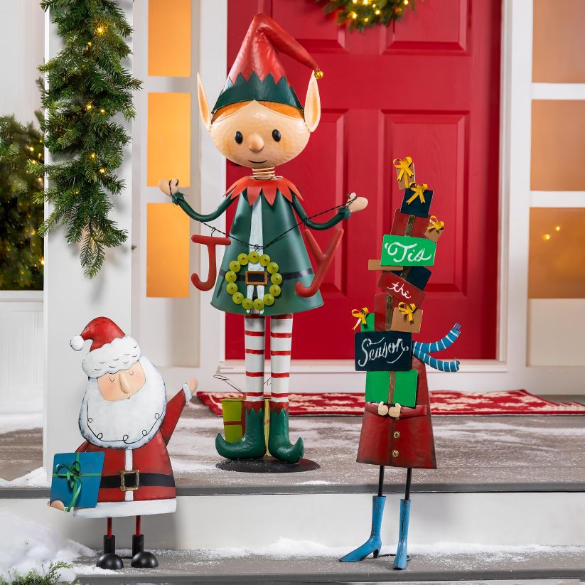 Plow & Hearth cour et jardin Statue de jardin de dame en métal intérieur/extérieur 0BNZ145