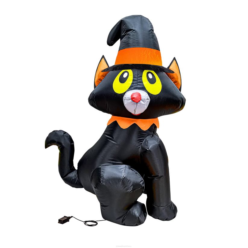 Plow & Hearth cour et jardin gonflable d'Halloween chat noir éclairé 0BNZ432