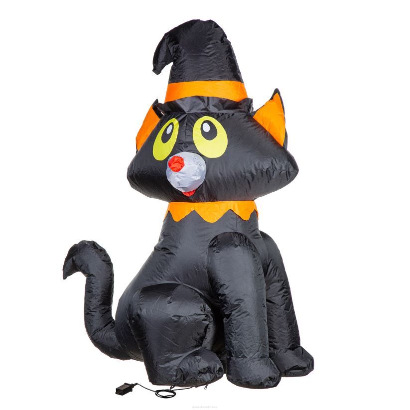Plow & Hearth cour et jardin gonflable d'Halloween chat noir éclairé 0BNZ432