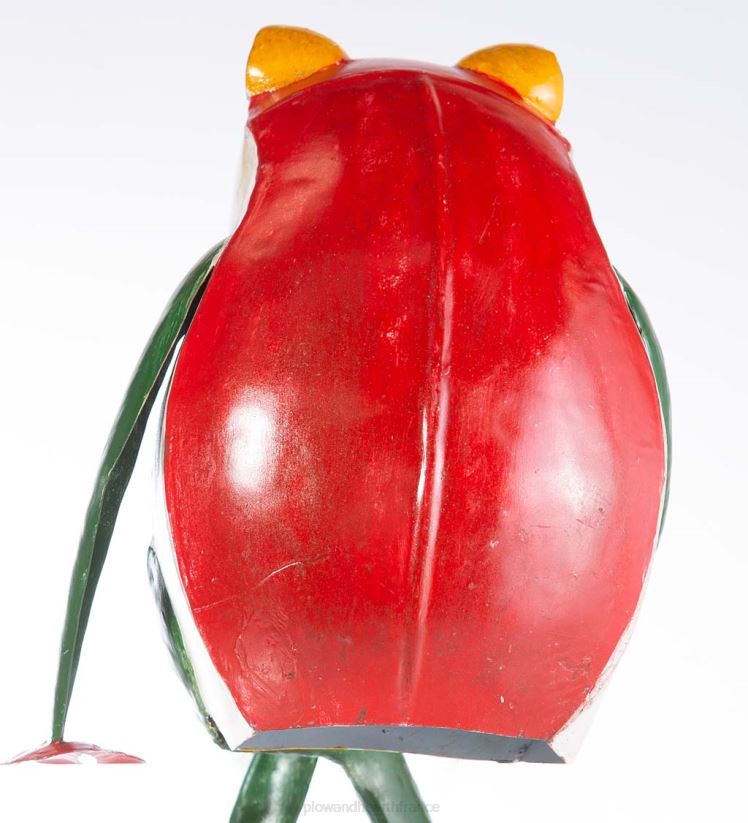 Plow & Hearth cour et jardin latte larry grenouille avec tasse à café statue de jardin en métal 0BNZ250