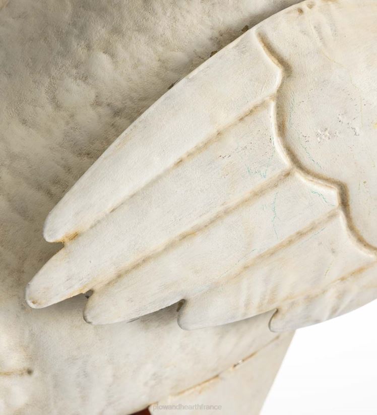 Plow & Hearth cour et jardin statue d'oie patriotique en métal avec drapeau américain et chapeau haut de forme 0BNZ155