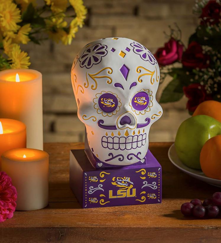 Plow & Hearth cour et jardin statue de crâne en sucre lsu 0BNZ352