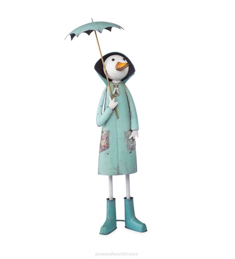 Plow & Hearth cour et jardin statue de jardin en forme de canard en métal - bleu 0BNZ166