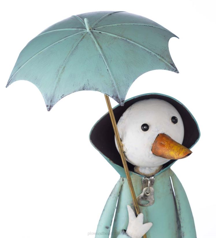 Plow & Hearth cour et jardin statue de jardin en forme de canard en métal - bleu 0BNZ166