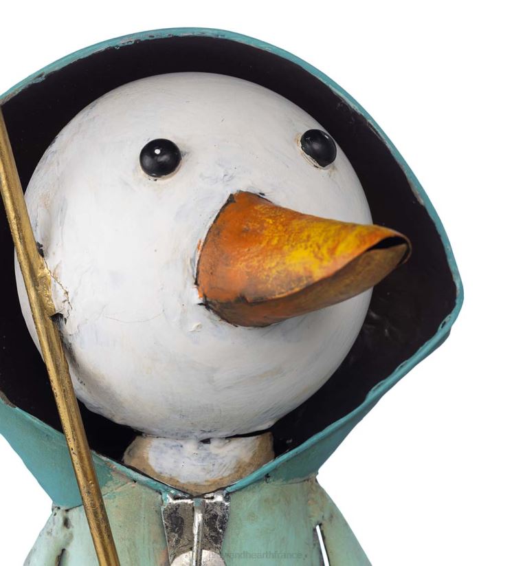 Plow & Hearth cour et jardin statue de jardin en forme de canard en métal - bleu 0BNZ166