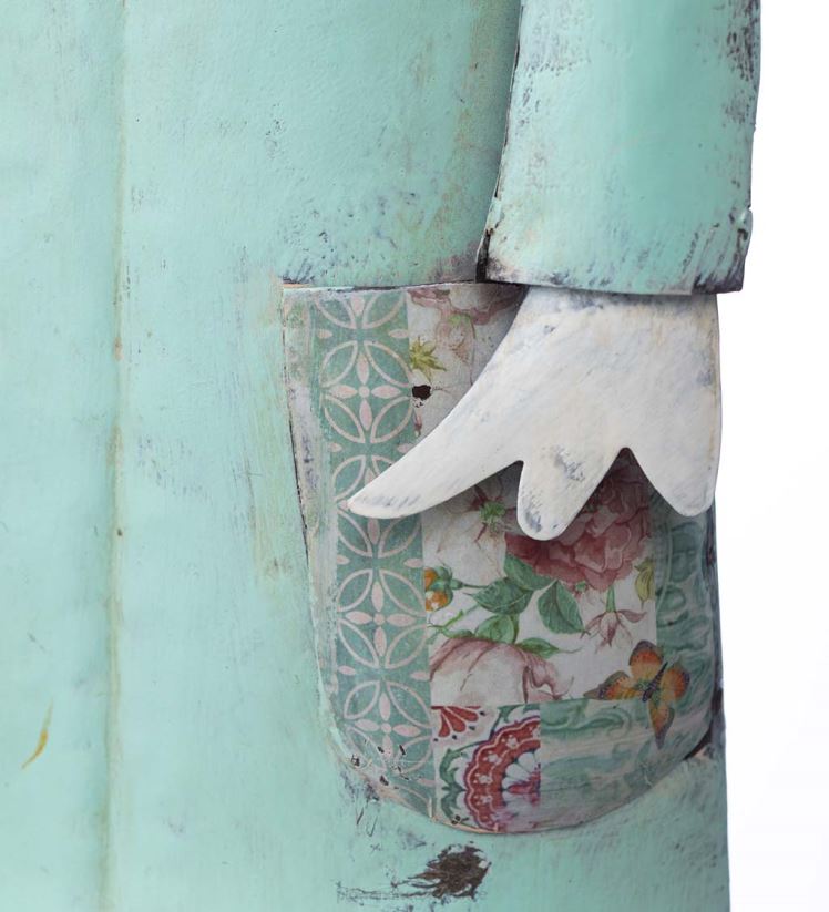 Plow & Hearth cour et jardin statue de jardin en forme de canard en métal - bleu 0BNZ166