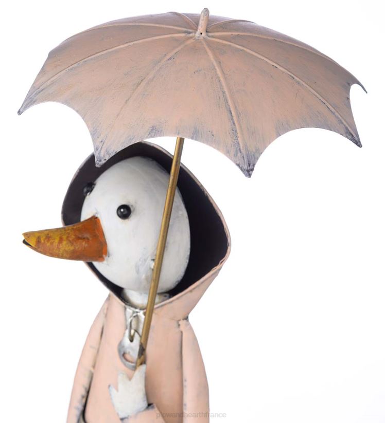 Plow & Hearth cour et jardin statue de jardin en forme de canard en métal - bleu 0BNZ166